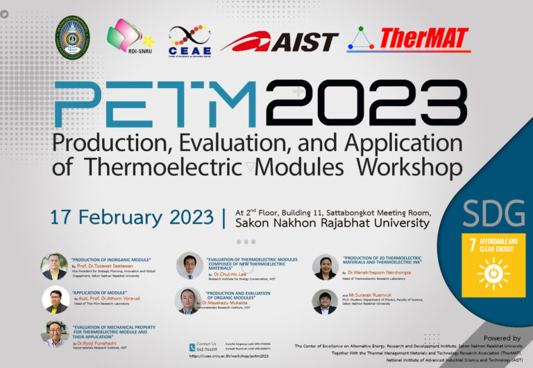 “Production, Evaluation, and Application of Thermoelectric Modules” Workshop